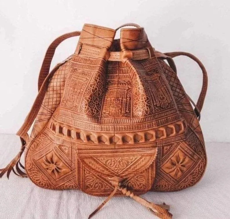 leather bag morocco moroccan gifts marocmaker